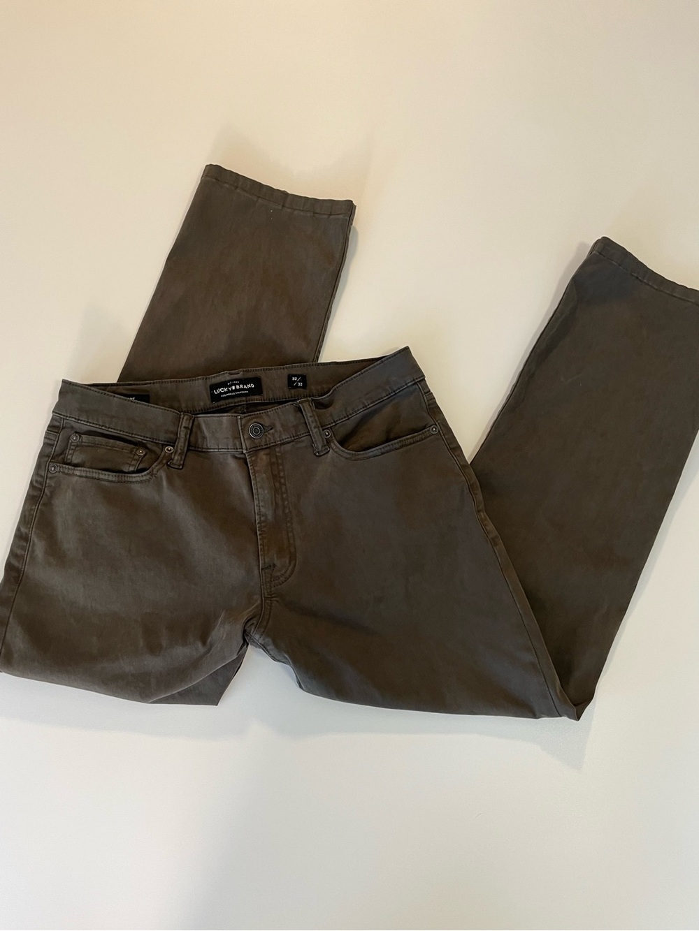 Lucky Brand 363 Straight Jeans Olive brown Men's 32 x 32